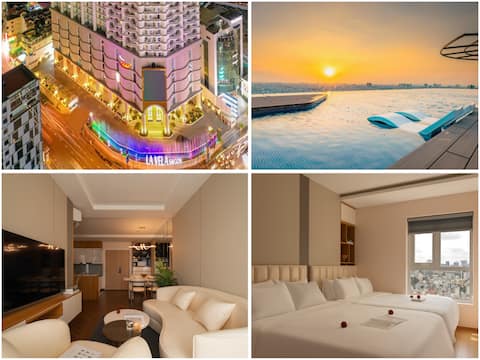 Difference/2brs+3bed/rooftop pool/city view/cinema