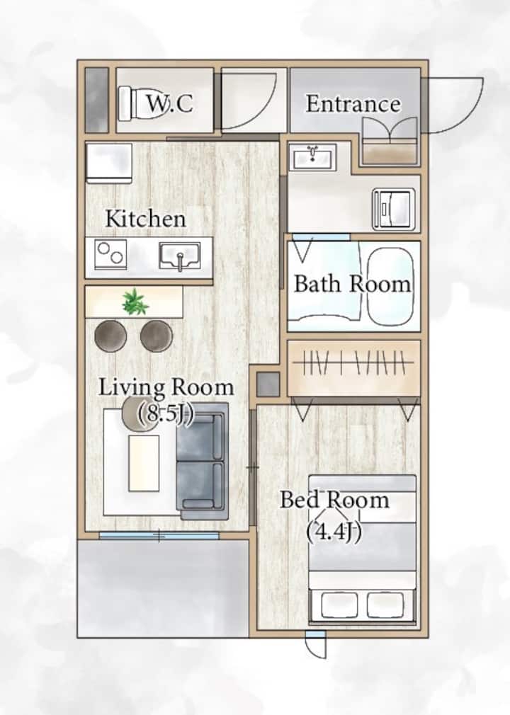 【Special Deal】1ldk Apt| Free Wi-fi & Parking - Kisarazu