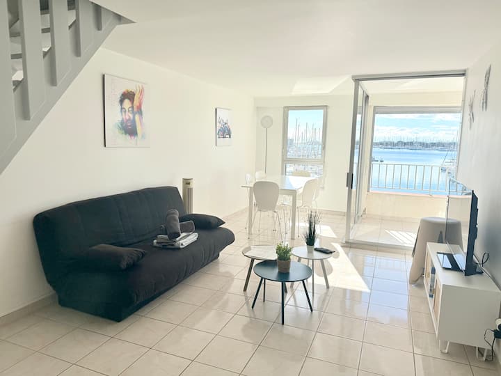 Le Balcon Du Port - Duplex Vue Mer - Parking - Marseillan