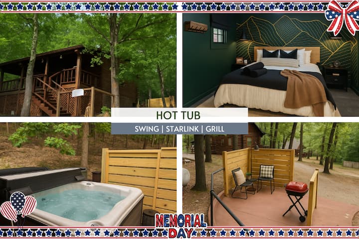 Memorial Day • Hot Tub • Firepit • Swing • Grill - Eureka Springs, AR