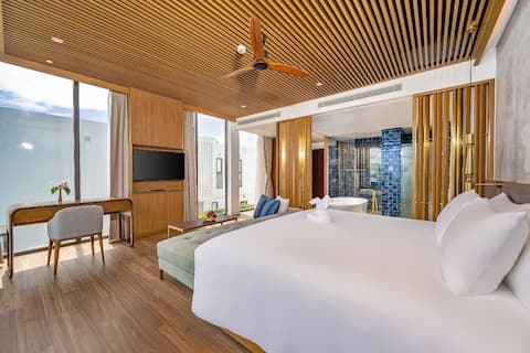 Beachfront villa 3 bedrooms with bathtub