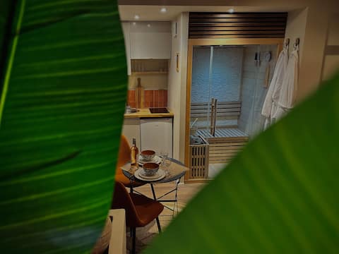 Popular Airbnb listing: Le Jacaranda ~ African Suite ~ Sauna & Netflix in Sérignan