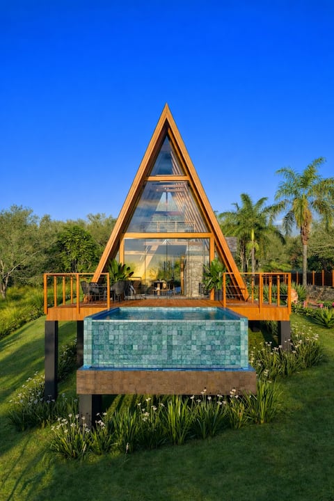 Cabin with Heated Pool and Stunning View