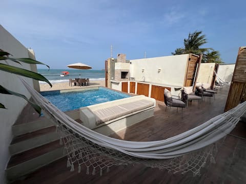 Modern oceanfront villa with infinity pool