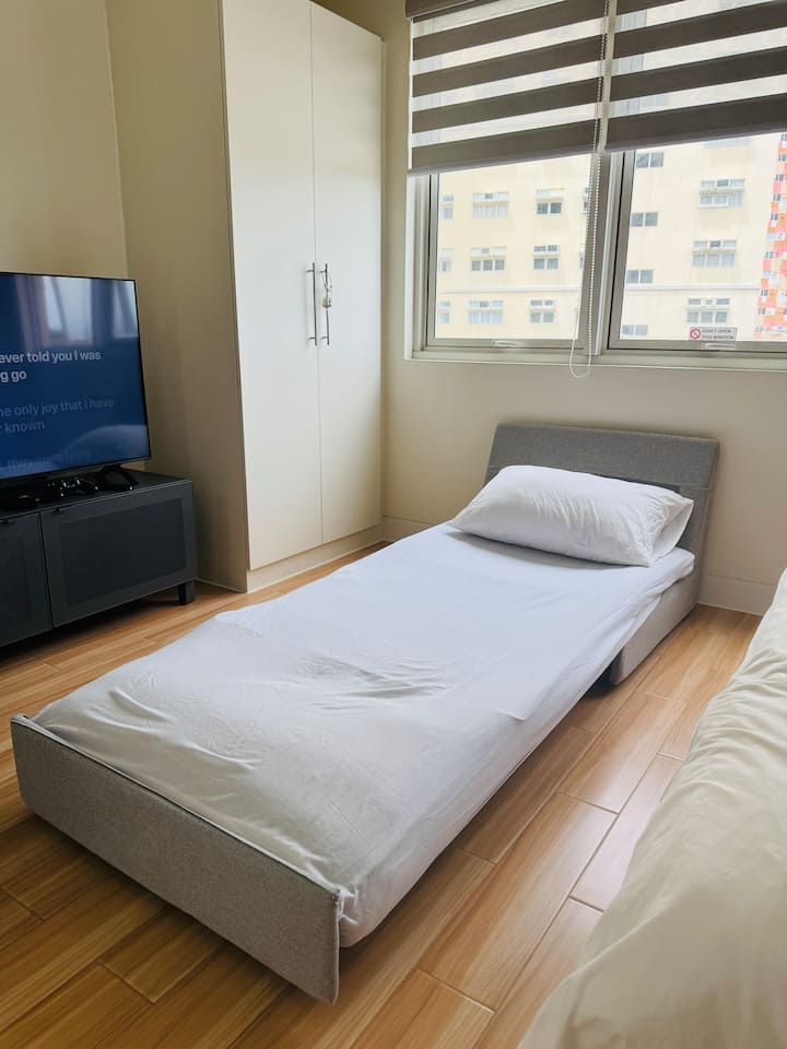 Sofa Bed comes with bedding