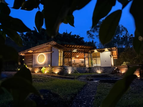 Luxury cabin, river and nature