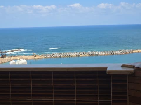 Apartment with  panoramic sea view sidibshr