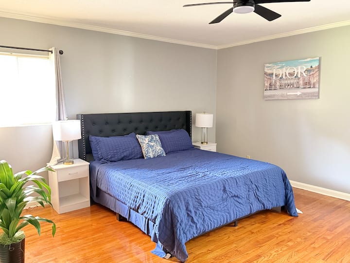Master Bedroom featuring a king size bed.