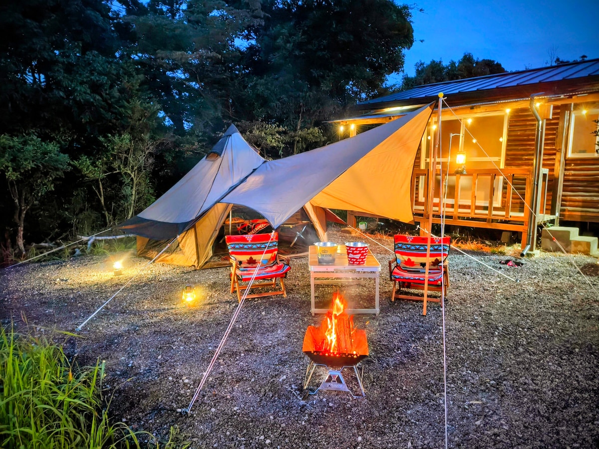 二棟貸切！星空 BBQ・焚火・テント・ドッグラン・キャンプ【ボカージュ