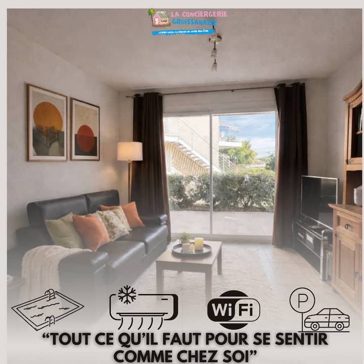 “Géolia” •Piscine•climatisation•parking• By Lcg - Gruissan