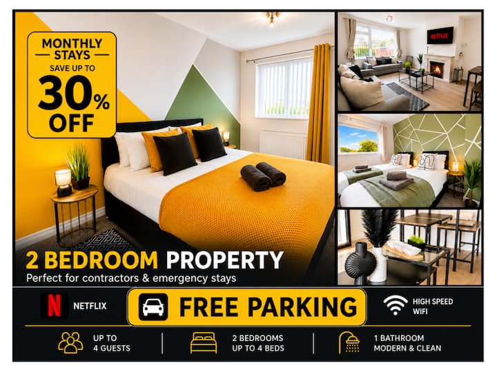 30% Discount | Free Parking | Wifi | Contractor - Leicester