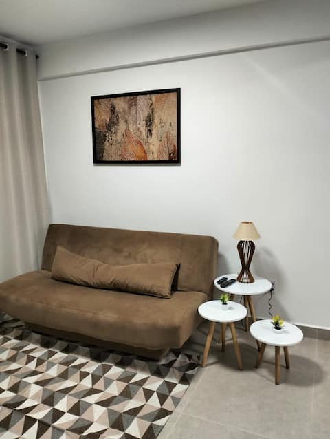 Popular Airbnb listing: Apartment in the downtown area with a garage and barbecue area in Serra Negra