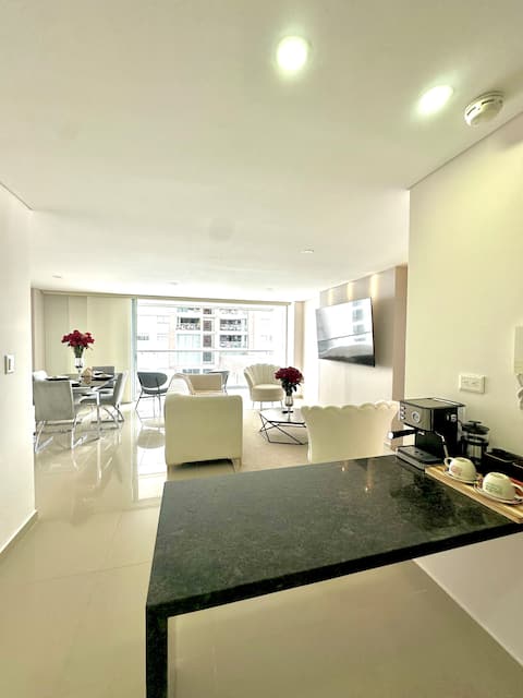 New Loft Moderno y luminoso A/C, 2BR, Pool+GYM