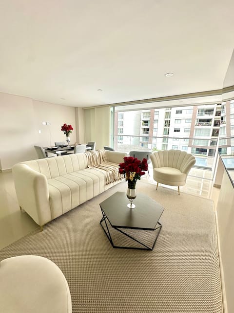 New Loft Moderno y luminoso A/C, 2BR, Pool+GYM