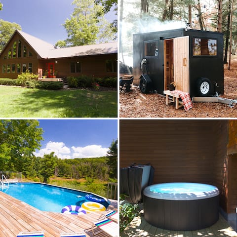 Camp Llama A-Frame, Sleep 29, Heated Pool, Hot Tub
