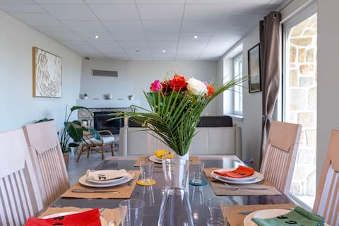Annonce Airbnb populaire: Villa Josée Family home 8 people 700 m from the beach à Kerlouan