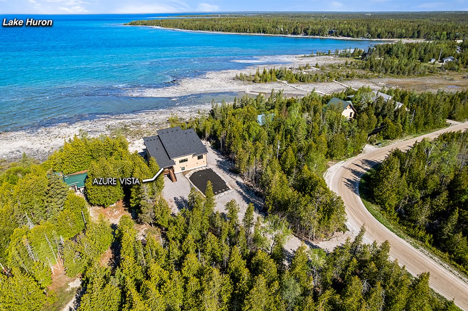 A new lakefront cottage on Lake Huron with a full rec room, Northern Bruce Peninsula, Ontario, Canada, photo 3 of 10