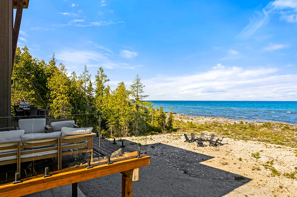 A new lakefront cottage on Lake Huron with a full rec room, Northern Bruce Peninsula, Ontario, Canada, photo 9 of 10