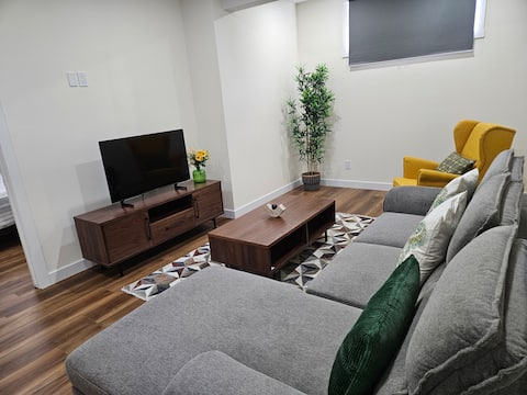 Popular Airbnb listing: Basement Bliss Hideaway in Cornerstone YYC in Calgary