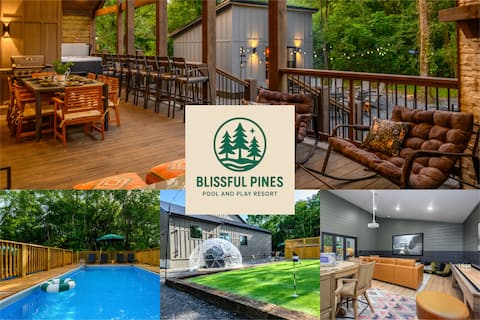 Blissful Pines Pool & Play Resort (Sleeps 22)