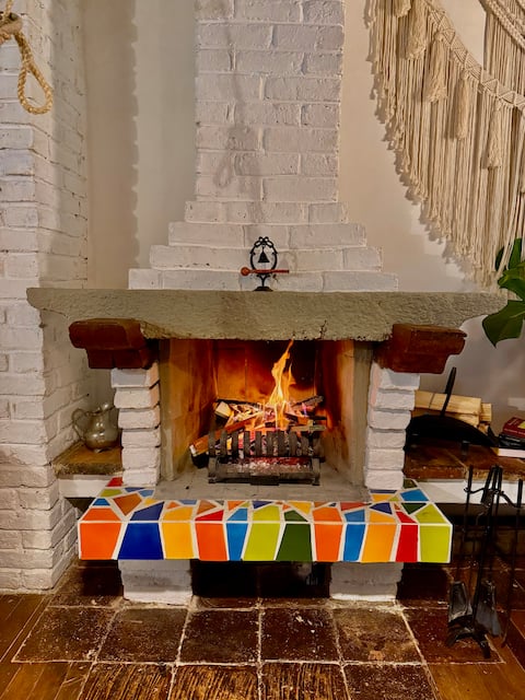 Popular Airbnb listing: Cozy Colonial Loft with Fireplace and Hammock in La Candelaria in La Candelaria