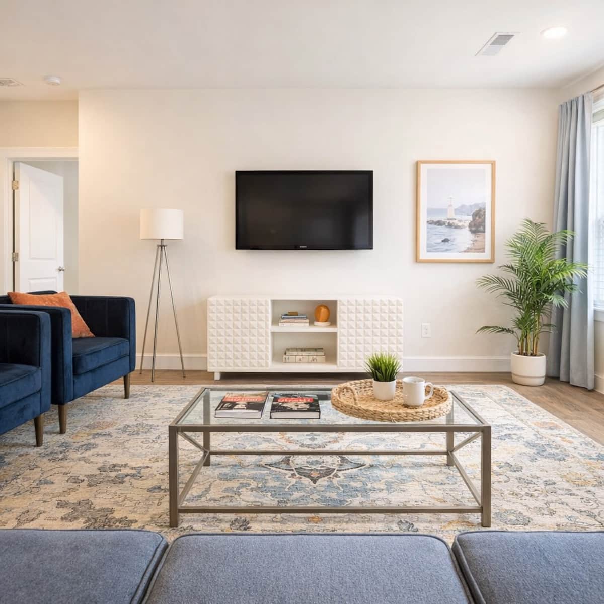 Living room of the Brier Creek house