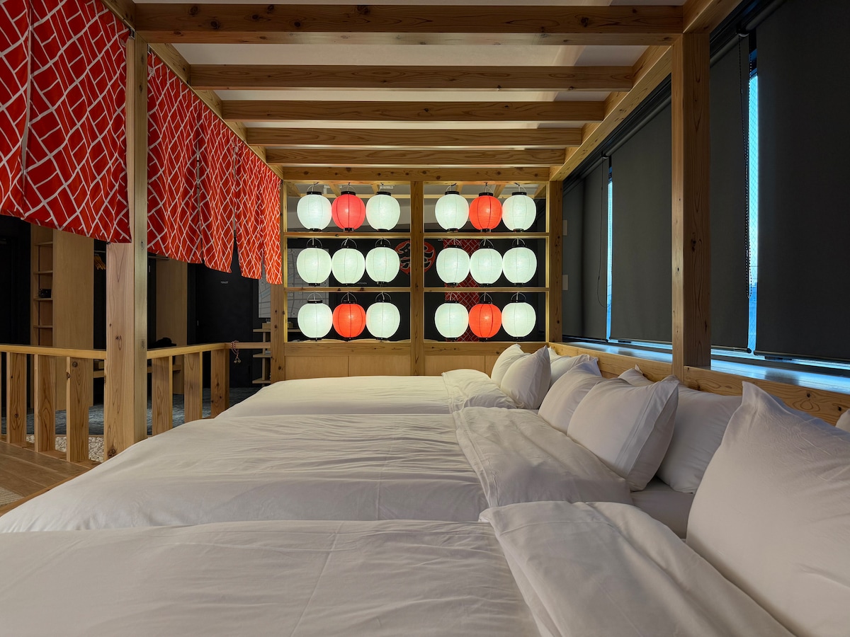 ダブルベッドx3