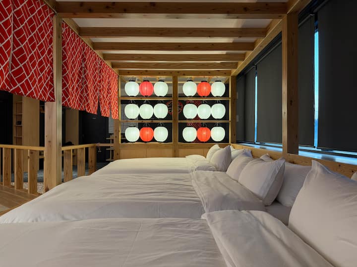 ダブルベッドx3