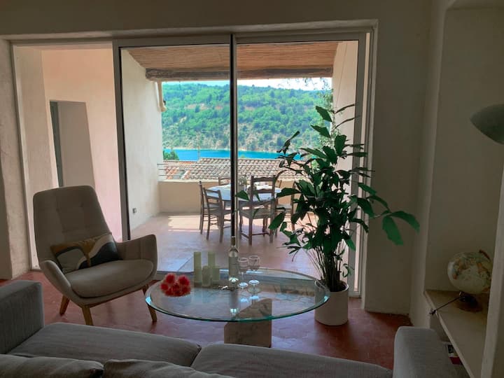 Charmant Vue Lac Avec Terrasse - "Moana" - Les Salles-sur-Verdon