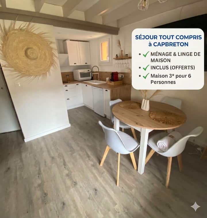 Maison Capbreton 6 Pers - Draps Et Ménage Inclus - Capbreton
