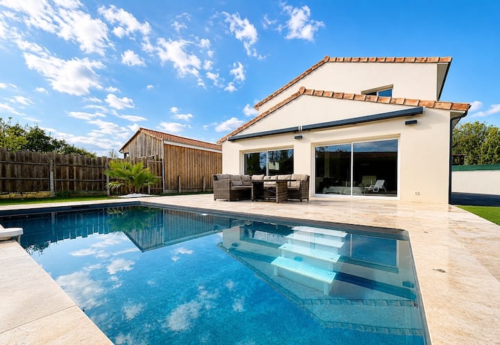 Villa 8 Pers  Piscine Privée  Vignoble Bordeaux - La Brède