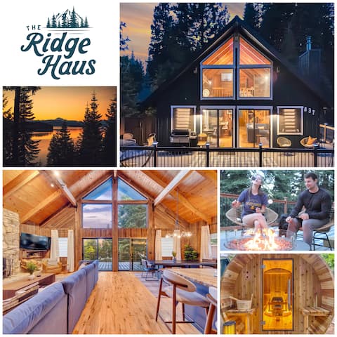 Modern A-Frame~HotTub• Sauna•FirePit•Lake Access