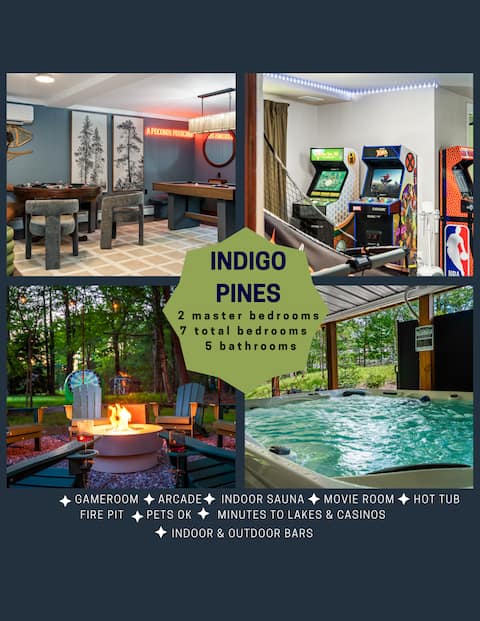 2 Game Rms/Sauna/Hot tub/Jack Frost Ski 10 mins