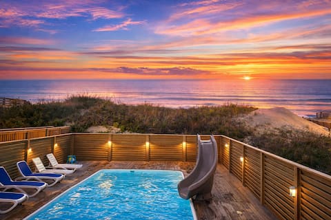 Ultimate Beachfront Getaway | Pool+ Slide, Hottub