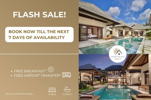 HUGE 9BR/10BATHR Villa/Best Location/ 5min Beach