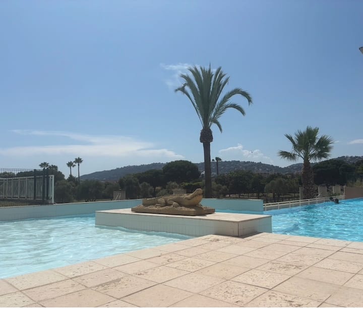T2 Bord De Mer & Piscine  Vue Parc Exflora - Juan les Pins