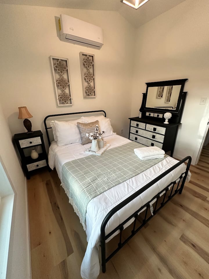 The second bedroom has a full size bed very comfortable and cozy.