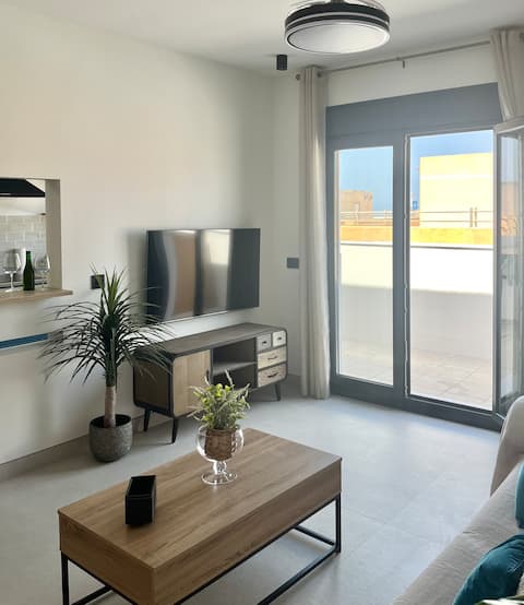 Popular Airbnb listing: MarAdentro Penthouse · Ocean and beach views 10′ in Almería