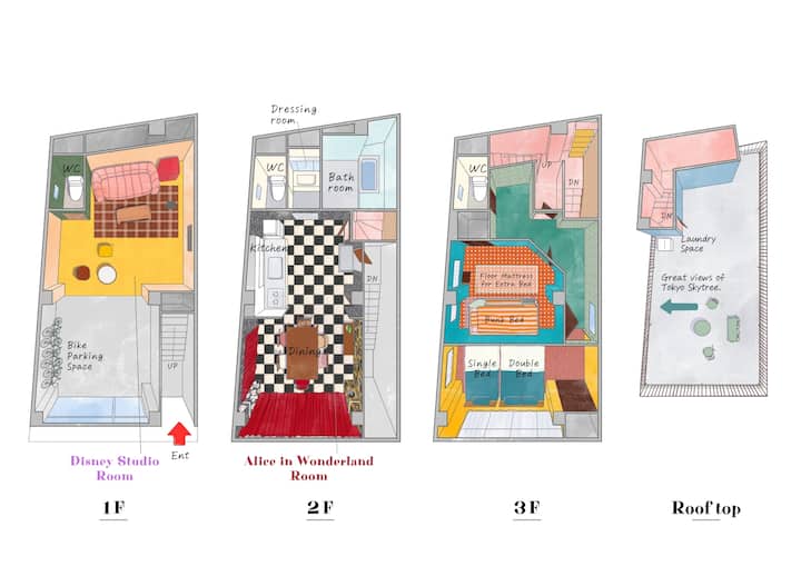 Private 100㎡ House / Disney 30min / 自転車付き・駅バス8分 - Urayasu