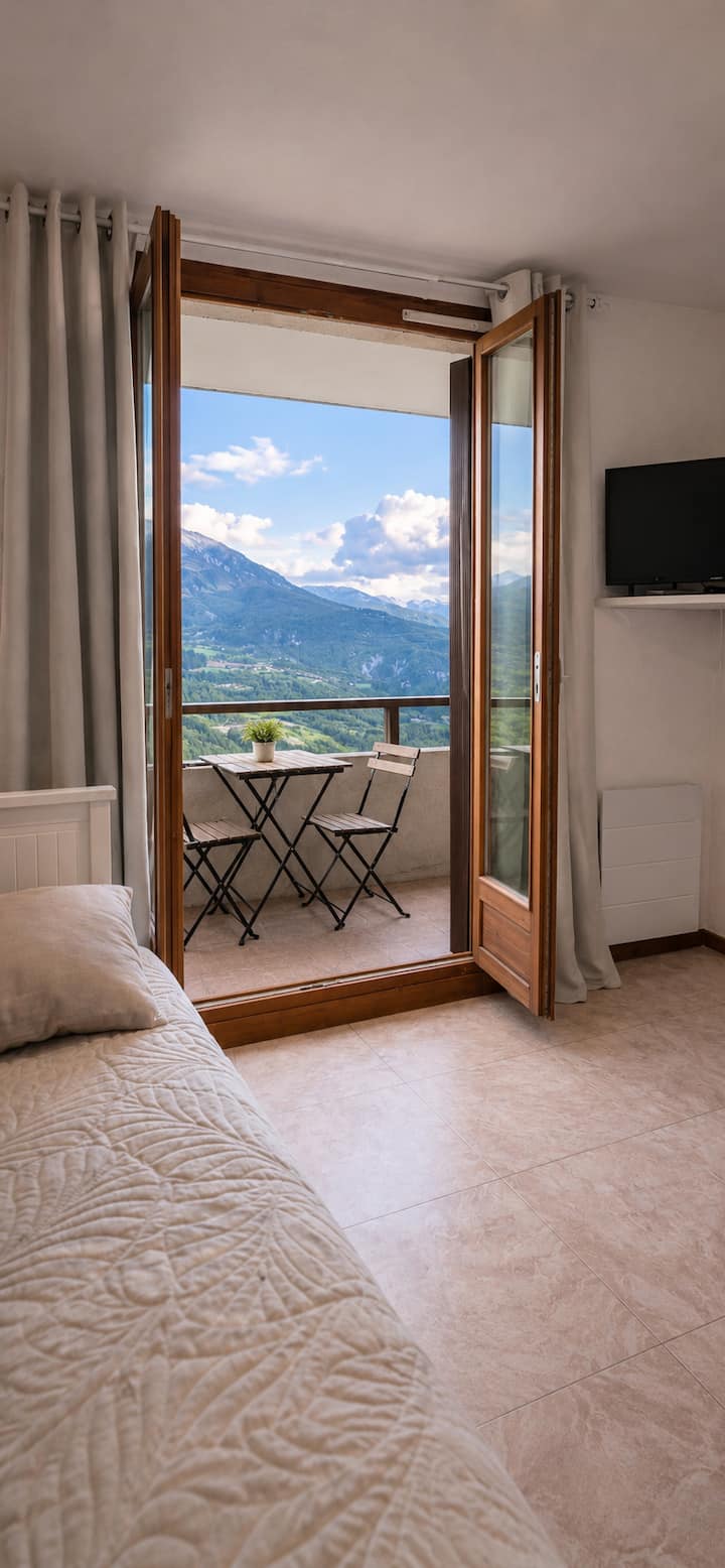 T2 Cosy Balcon Vue Montagne Proche Lac - Embrun