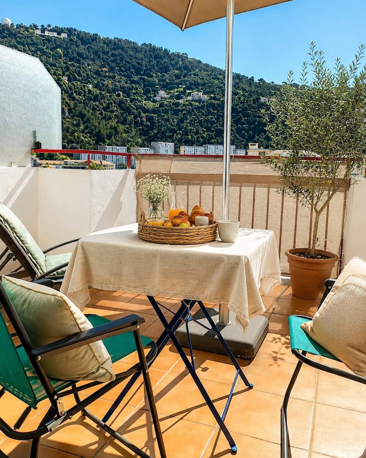 Studio Avec Terrasse+clim+parking - Nice