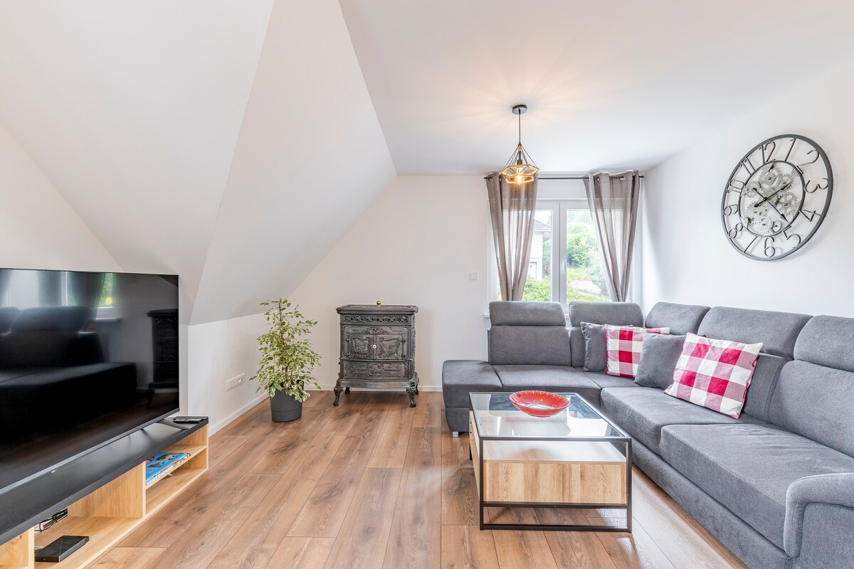 סלון עם טלוויזיה חכמה ונטפליקס