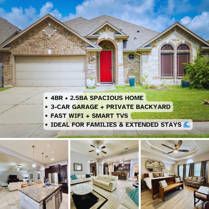 Spacious 4 Bd 2.5 Ba - Fits 8 - Ext Stay Discts - Corpus Christi, TX