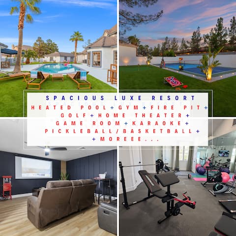 LUXResort
Heated Pool+Theater+Gym
|Pickle/Basketball