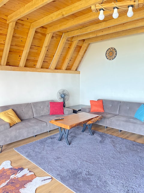 Successful Airbnb property: Alpine bungalow with sea and city views in Yomra