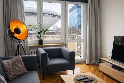 Top performing Airbnb: Central Katowice – Stunning Spodek View – Parking in Koszutka