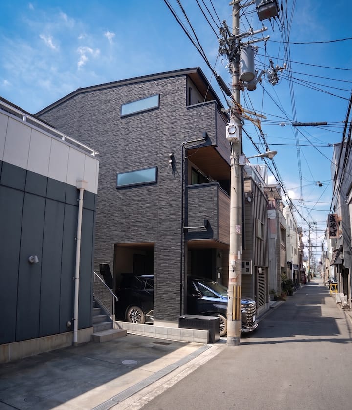 100㎡ New House 5 Min To Namba | Free Parking - Osaka