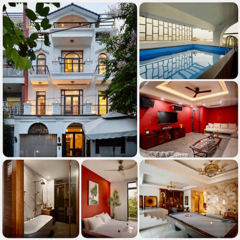 Luxurious Villa/8BR RoofTOP Pool BBQ/KTV/Billards