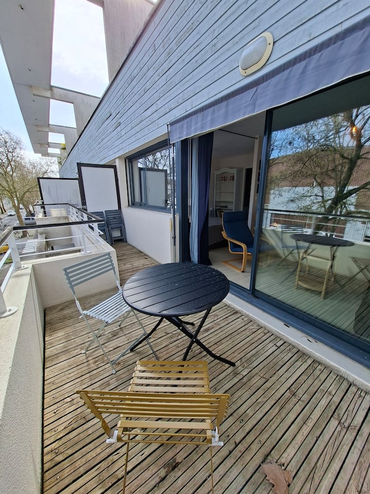 Studio Cosy Proche Centre-ville Avec Terrasse - 라로셸