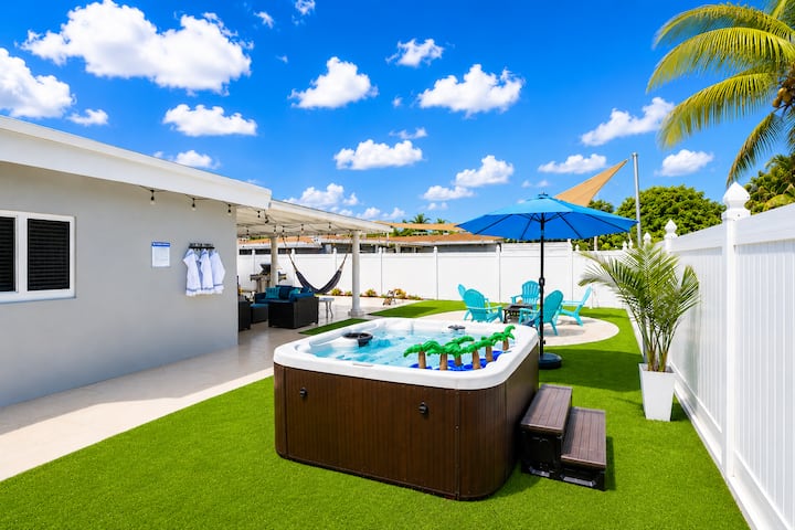 Tropical Patio+hottub /Firepit /Minigolf/hardrock - Miramar, FL